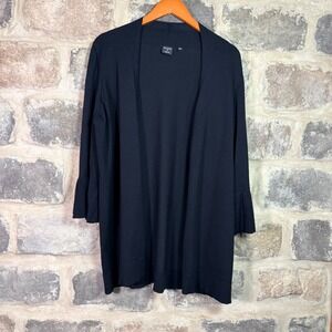 Devotion by Cyrus Women's Black Open Front Bell Sleeve Cardigan Size Medium